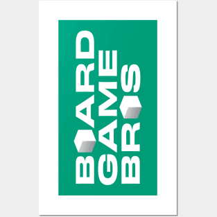 Board Game Bros Logo White Posters and Art